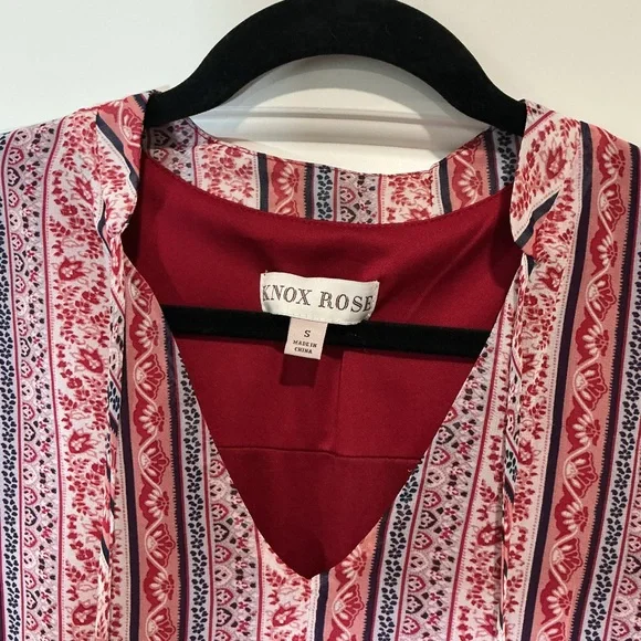 Knox Rose Red Patterned Dress With Tassels - Picture 4 of 6